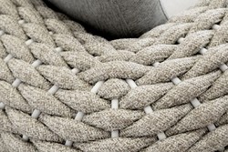 Casa Padrino luxury 3 seater garden sofa gray / beige / white 258 cm