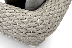 Casa Padrino luxury 3 seater garden sofa gray / beige / white 258 cm