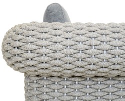 Casa Padrino luxury garden armchair gray / beige / white 135 cm