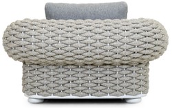 Casa Padrino luxury garden armchair gray / beige / white 135 cm