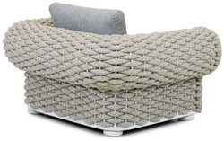 Casa Padrino luxury garden armchair gray / beige / white 135 cm