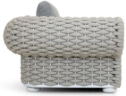 Casa Padrino luxury garden armchair gray / beige / white 135 cm