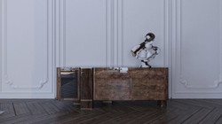 Casa Padrino luxury sideboard with 3 doors brown / brass 230 cm