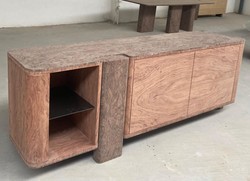 Luxus Sideboard mit 3 Türen Naturfarben Braun