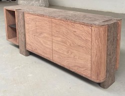 Luxus Sideboard mit 3 Türen Naturfarben Braun