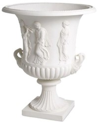 Casa Padrino vaso da fiori barocco di lusso bianco Ø 63 x A. 84 cm