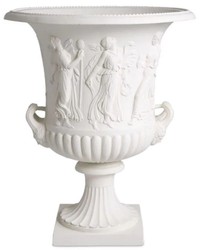 Casa Padrino vaso da fiori barocco di lusso bianco Ø 63 x A. 84 cm