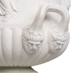 Casa Padrino vaso da fiori barocco di lusso bianco Ø 63 x A. 84 cm