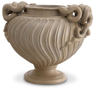 Casa Padrino luxury baroque flower pot antique beige H. 48 cm