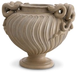 Casa Padrino maceta barroco de lujo beige antiguo A. 48 cm