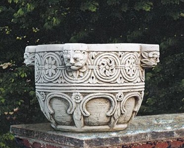 Casa Padrino maceta barroco de lujo gris Ø 57 x A. 39 cm - Hecho en Italia
