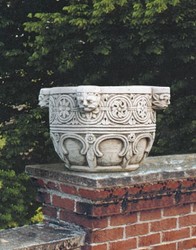 Casa Padrino vaso da fiori barocco di lusso grigio Ø 57 x A. 39 cm - Fatto in Italia
