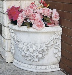 Casa Padrino maceta de esquina barroco de lujo A. 45 cm - Hecho en Italia
