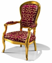 Casa Padrino poltrona barocco di lusso viola / oro - Fatto in Italia