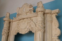 Casa Padrino marco de chimenea de mármol barroco de lujo beige 200 x A. 290 cm