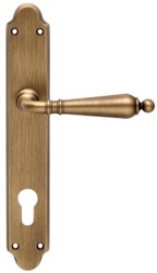 Barock Türgriff Set Messing patiniert