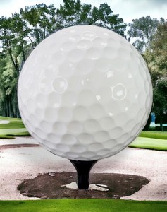Casa Padrino pallina da golf decorativa XXL con tee bianco / nero Ø 140 cm