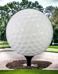 Casa Padrino pallina da golf decorativa XXL con tee bianco / nero Ø 140 cm