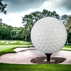 Casa Padrino pallina da golf decorativa XXL con tee bianco / nero Ø 140 cm