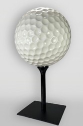 Casa Padrino pallina da golf decorativa XXL con tee bianco / nero Ø 140 cm