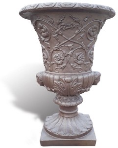 Casa Padrino maceta barroco de lujo bronce Ø 40 x A. 60 cm - Hecho en Italia