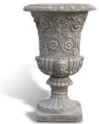Casa Padrino maceta barroco de lujo gris antiguo Ø 40 x A. 60 cm - Hecho en Italia