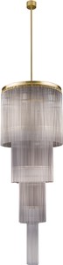 Casa Padrino luxury hotel chandelier matt gold / gray Ø 60 x H. 180 cm Casa Padrino luxury hotel chandelier matt gold / gray Ø 60 x H. 180 cm