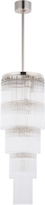 Casa Padrino lustre d'hôtel de luxe argent Ø 25 x H. 95 cm Casa Padrino lustre d'hôtel de luxe argent Ø 25 x H. 95 cm