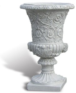 Casa Padrino maceta barroco de lujo gris claro antiguo Ø 40 x A. 60 cm - Hecho en Italia