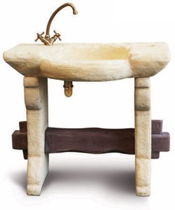 Casa Padrino fregadero de jardín Art Nouveau arena / marrón A. 84 cm
