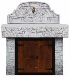 Casa Padrino fregadero de jardín Art Nouveau gris antiguo A. 127 cm