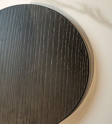 Casa Padrino tavolo da salotto di lusso con piano in ceramica nero / bianco 106 cm