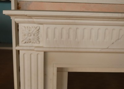 Casa Padrino Luxus Barock Marmor Kaminumrandung Weiß 141 x H. 120 cm