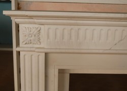 Casa Padrino luxury baroque marble fireplace surround white 141 x H. 120 cm