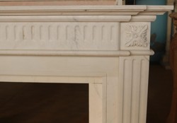 Casa Padrino luxury baroque marble fireplace surround white 141 x H. 120 cm