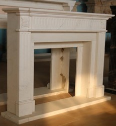 Casa Padrino luxury baroque marble fireplace surround white 141 x H. 120 cm
