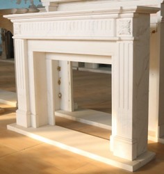 Casa Padrino luxury baroque marble fireplace surround white 141 x H. 120 cm
