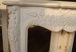Casa Padrino luxury baroque marble fireplace surround white 168 x H. 122 cm