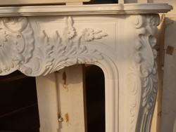 Casa Padrino luxury baroque marble fireplace surround white 168 x H. 122 cm