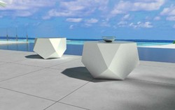 Casa Padrino luxury garden table matt white 60 cm