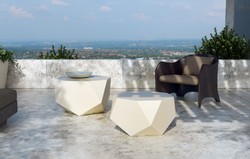 Casa Padrino luxury garden table matt white 60 cm