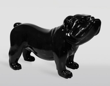 Casa Padrino scultura decorativa XXL cane bulldog nero 226 cm