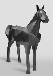 Casa Padrino scultura decorativa XXL cavallo grigio 220 x A. 190 cm