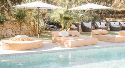 Casa Padrino Luxus Gartenliege / Poolliege Beige 180 x 80 cm