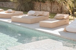 Luxus Gartenliege Sonnenliege Poolliege Beige Luxus Gartenliege Sonnenliege Poolliege Beige