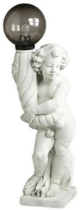 Casa Padrino lampada da giardino Art Nouveau scultura bianco / nero A. 112 cm