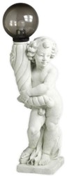 Casa Padrino lámpara de jardín Art Nouveau escultura blanco / negro A. 112 cm