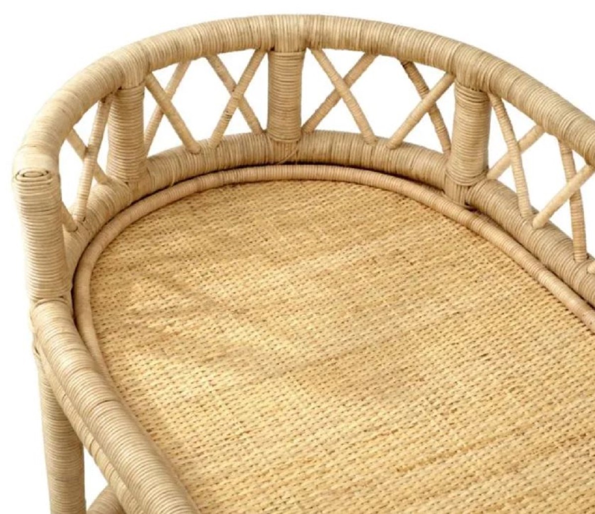 Casa Padrino carrito de servicio de ratán de lujo natural 70 x 44 x A. 88 cm