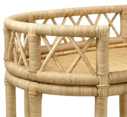 Casa Padrino chariot de service de luxe en rotin naturel 70 x 44 x H. 88 cm