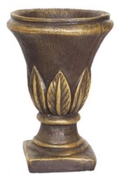Casa Padrino baroque flower pot antique brown / gold Ø 41 x H. 60 cm